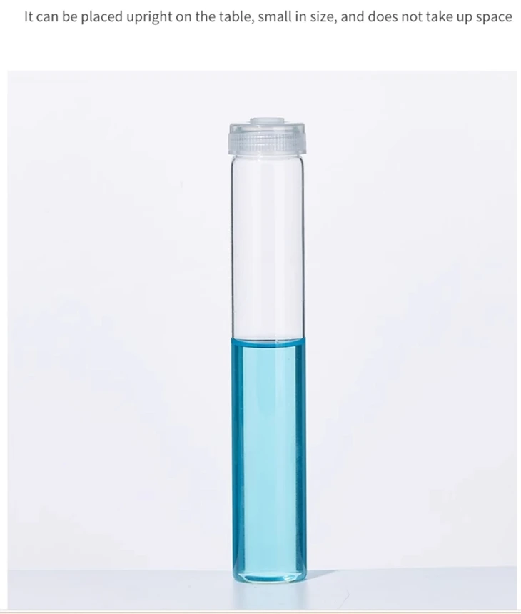 Lab Use 30mm Heat Resistant Clear Glass Tube With Tissue Culture Caps For Plant Packaging